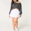 Εύκολη φούτερ Terry Off-the-Shoulder Εύκολη φούτερ Terry Off-the-Shoulder