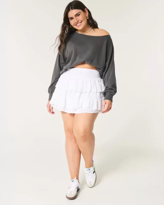 Εύκολη φούτερ Terry Off-the-Shoulder Εύκολη φούτερ Terry Off-the-Shoulder