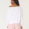 Εύκολη φούτερ Terry Off-the-Shoulder Εύκολη φούτερ Terry Off-the-Shoulder