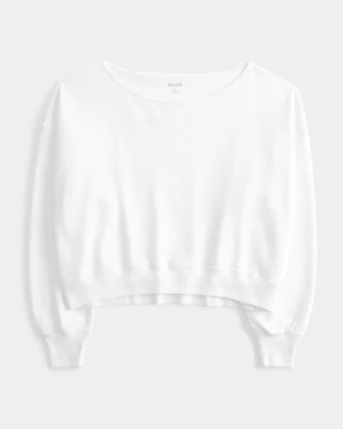 Εύκολη φούτερ Terry Off-the-Shoulder Εύκολη φούτερ Terry Off-the-Shoulder
