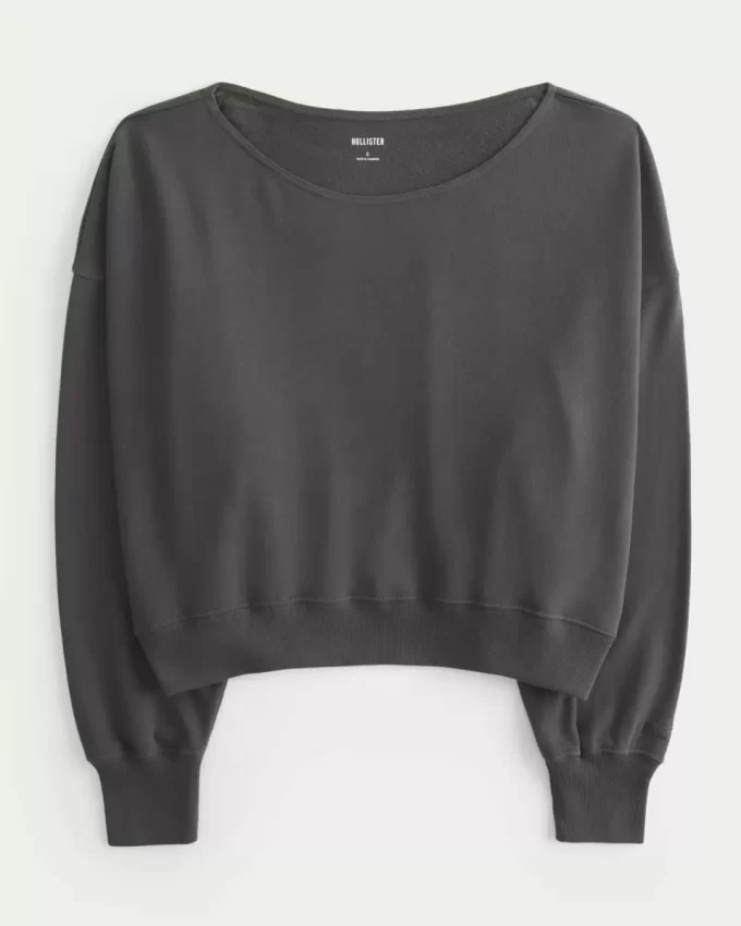 Εύκολη φούτερ Terry Off-the-Shoulder Εύκολη φούτερ Terry Off-the-Shoulder