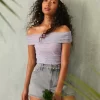 Διχτυωτό Πτυσσόμενο Top Off-the-Shoulder Διχτυωτό Πτυσσόμενο Top Off-the-Shoulder