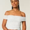 Διχτυωτό Πτυσσόμενο Top Off-the-Shoulder Διχτυωτό Πτυσσόμενο Top Off-the-Shoulder