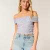 Διχτυωτό Πτυσσόμενο Top Off-the-Shoulder Διχτυωτό Πτυσσόμενο Top Off-the-Shoulder