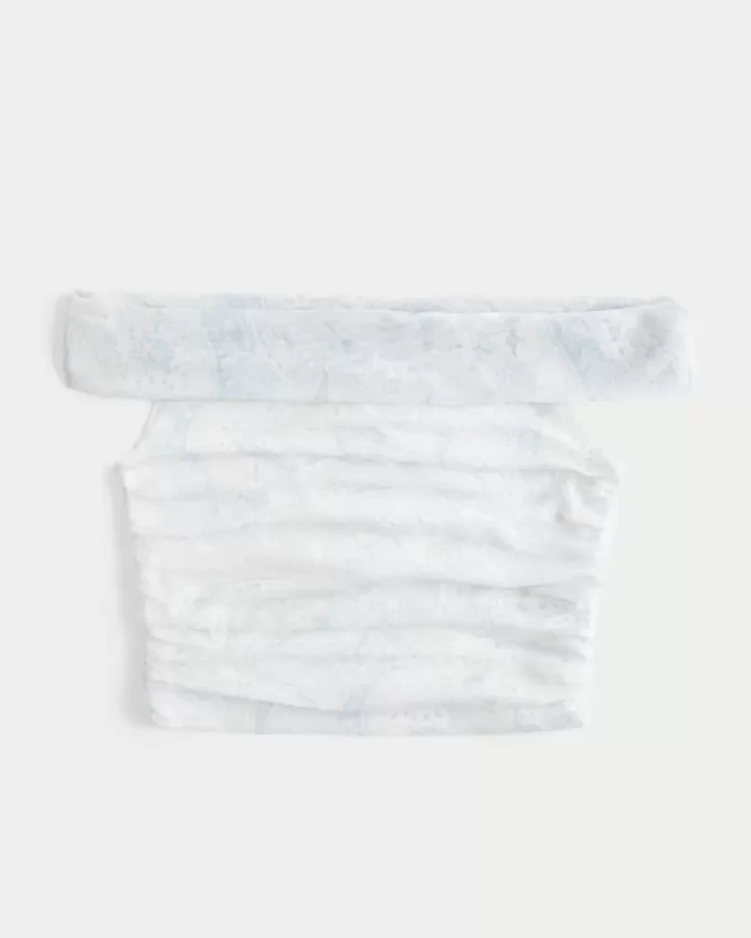 Διχτυωτό Πτυσσόμενο Top Off-the-Shoulder Διχτυωτό Πτυσσόμενο Top Off-the-Shoulder