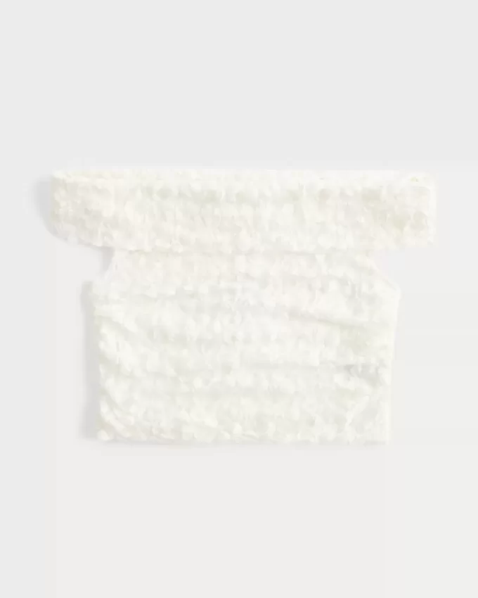 Δαντελένιο Πτυσσόμενο Top Off-the-Shoulder