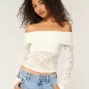 Top-Over Lace Off-the-Shoulder Top Top-Over Lace Off-the-Shoulder Top