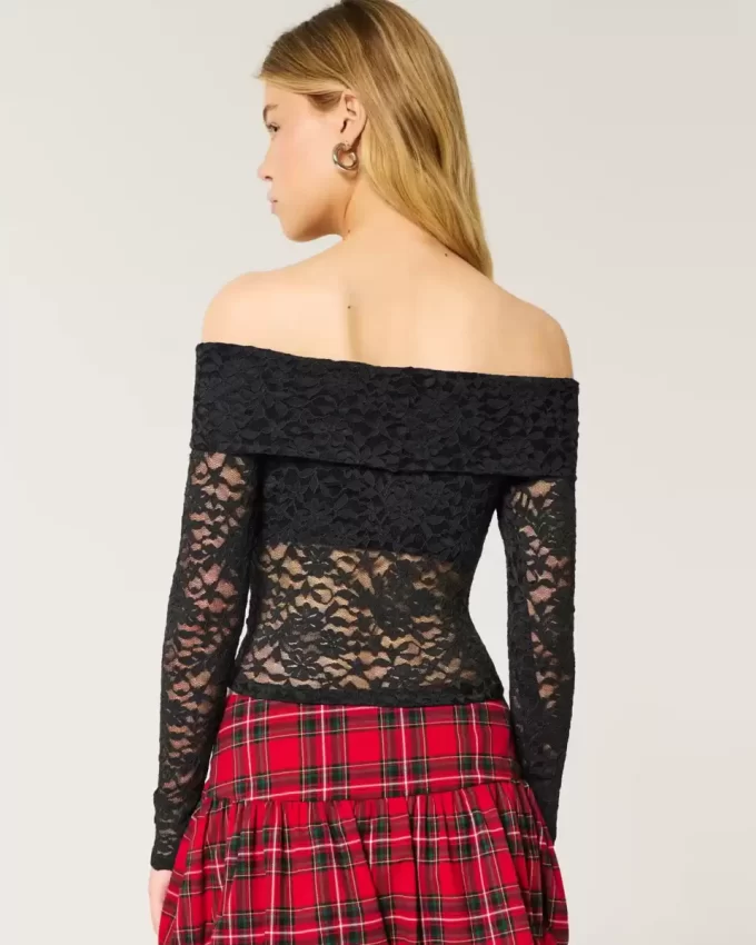 Top-Over Lace Off-the-Shoulder Top Top-Over Lace Off-the-Shoulder Top