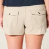 Μίνι σορτς χακί twill εξαιρετικά χαμηλού ύψους Μίνι σορτς χακί twill εξαιρετικά χαμηλού ύψους