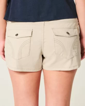 Μίνι σορτς χακί twill εξαιρετικά χαμηλού ύψους