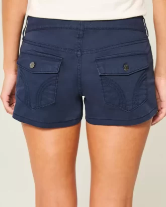 Μίνι σορτς Ναυτικού Twill εξαιρετικά χαμηλού ύψους