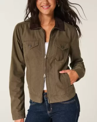 Μπουφάν Twill Zip-Up