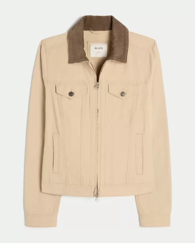 Μπουφάν Twill Zip-Up