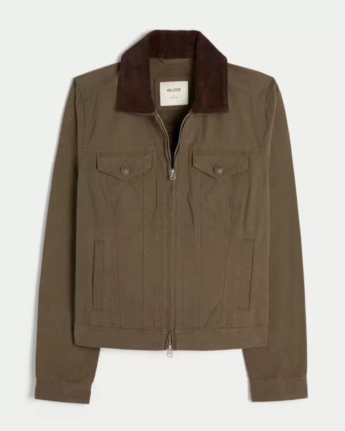 Μπουφάν Twill Zip-Up