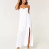 Μίντι φόρεμα Twist Bust Eyelet Strapless Μίντι φόρεμα Twist Bust Eyelet Strapless