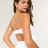Μίντι φόρεμα Twist Bust Eyelet Strapless Μίντι φόρεμα Twist Bust Eyelet Strapless