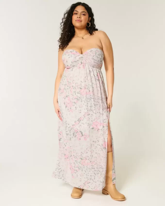 Στράπλες Twist Bust Maxi Φόρεμα Στράπλες Twist Bust Maxi Φόρεμα