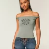Twisted Off-the-Shoulder Graphic Tee New York City Twisted Off-the-Shoulder Graphic Tee New York City