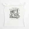 Twisted Off-the-Shoulder Velvet Valley Graphic Tee Twisted Off-the-Shoulder Velvet Valley Graphic Tee