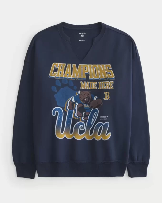 Υπερμεγέθη φούτερ UCLA Graphic Notch-Lack Υπερμεγέθη φούτερ UCLA Graphic Notch-Lack
