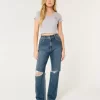 Τζιν Ultra High Ripped Dark Wash Dad Τζιν Ultra High Ripped Dark Wash Dad
