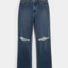 Τζιν Ultra High Ripped Dark Wash Dad Τζιν Ultra High Ripped Dark Wash Dad