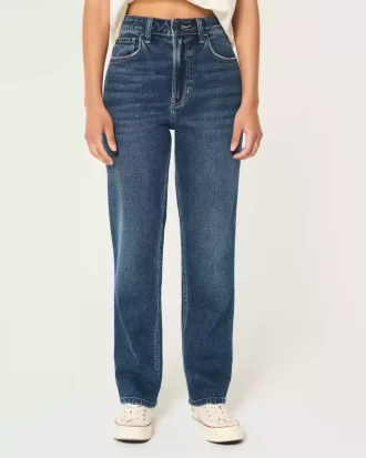 Ίσιο τζιν Ultra High-Rise Dark Wash 90s