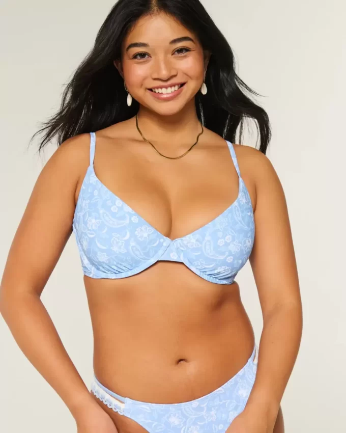 Τοπ μπικίνι με καμπύλες Underwire Plunge Τοπ μπικίνι με καμπύλες Underwire Plunge