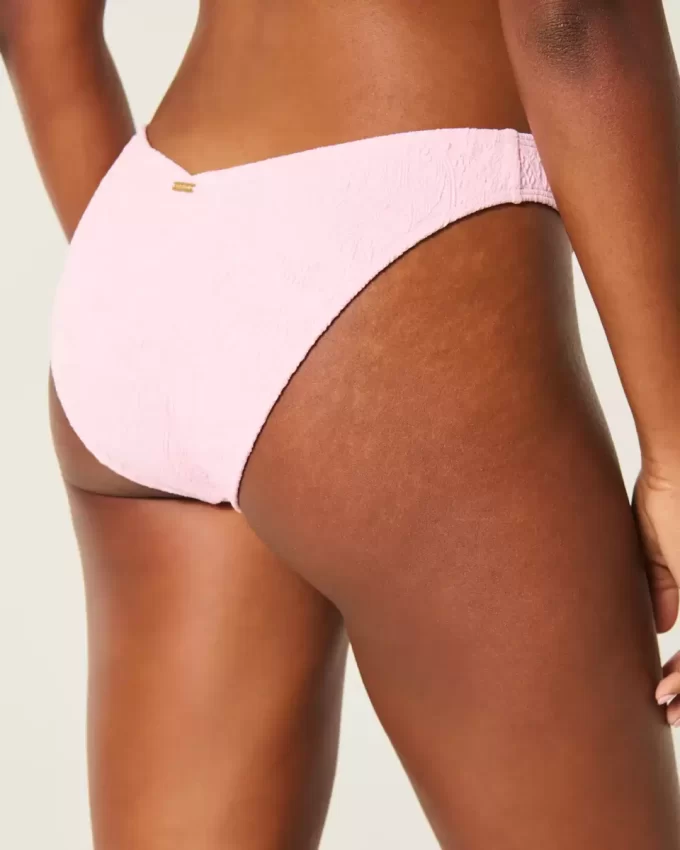 Ψηλοπόδι με V-Waist Jacquard Cheeky Bikini Bottom Ψηλοπόδι με V-Waist Jacquard Cheeky Bikini Bottom