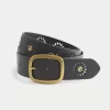 Vegan δερμάτινη ζώνη Sunburst Grommet Vegan δερμάτινη ζώνη Sunburst Grommet