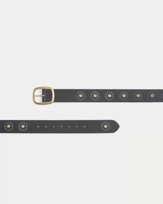 Vegan δερμάτινη ζώνη Sunburst Grommet