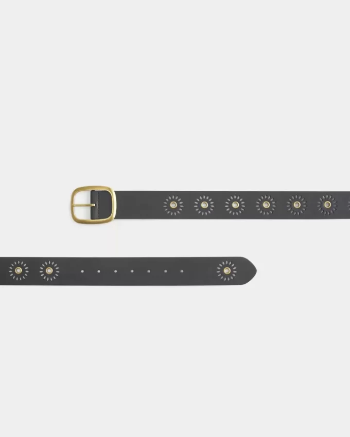 Vegan δερμάτινη ζώνη Sunburst Grommet Vegan δερμάτινη ζώνη Sunburst Grommet