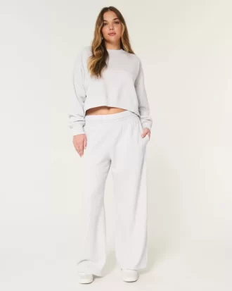 Λογότυπο Waist Fleece Παντελόνι με φαρδύ πόδι