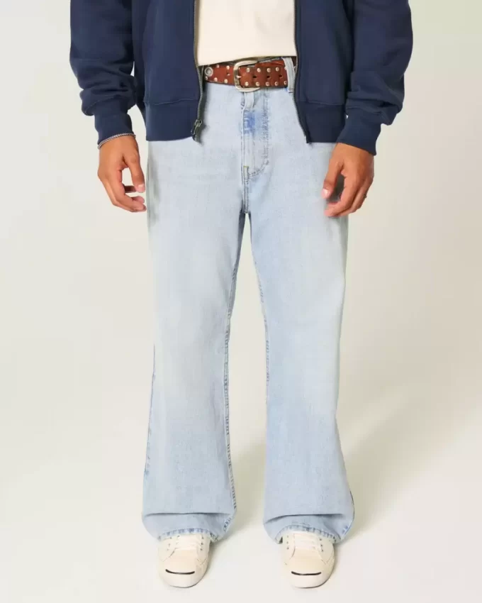 Ελαφρύ Wash Baggy Bootcut Jeans