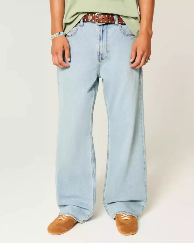 Ελαφρύ Wash Baggy Bootcut Jeans Ελαφρύ Wash Baggy Bootcut Jeans