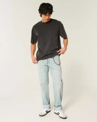 Ανοιχτό Wash Downforce Racing Graphic Loose Jeans