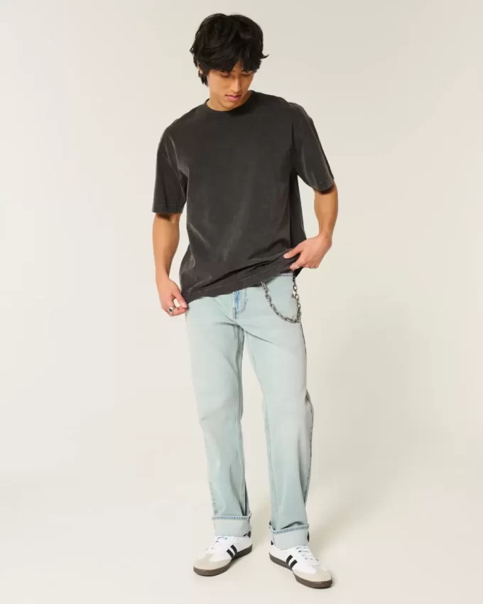 Ανοιχτό Wash Downforce Racing Graphic Loose Jeans Ανοιχτό Wash Downforce Racing Graphic Loose Jeans