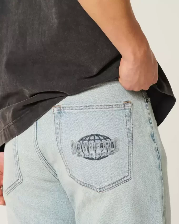 Ανοιχτό Wash Downforce Racing Graphic Loose Jeans Ανοιχτό Wash Downforce Racing Graphic Loose Jeans