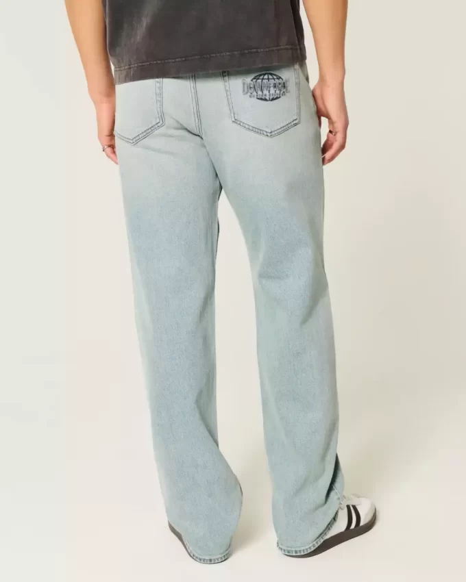 Ανοιχτό Wash Downforce Racing Graphic Loose Jeans Ανοιχτό Wash Downforce Racing Graphic Loose Jeans