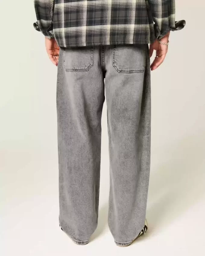 Washed Grey Skater Baggy Jeans Washed Grey Skater Baggy Jeans
