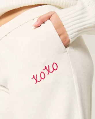 XOXO γραφικό φούτερ με φαρδύ πόδι