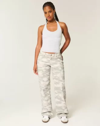 Καμπυλωτό Χαμηλό τζιν Y2K Camo Baggy