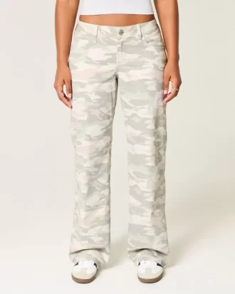 Καμπυλωτό Χαμηλό τζιν Y2K Camo Baggy