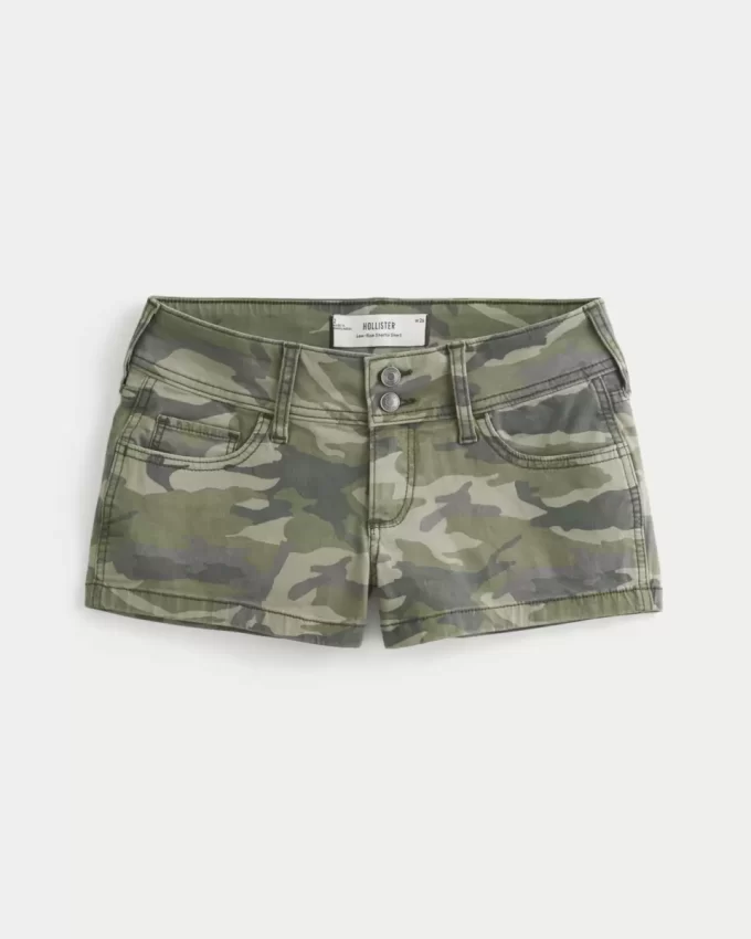 Χαμηλό ψηλό σορτς Y2K Camo Twill Shortie Χαμηλό ψηλό σορτς Y2K Camo Twill Shortie