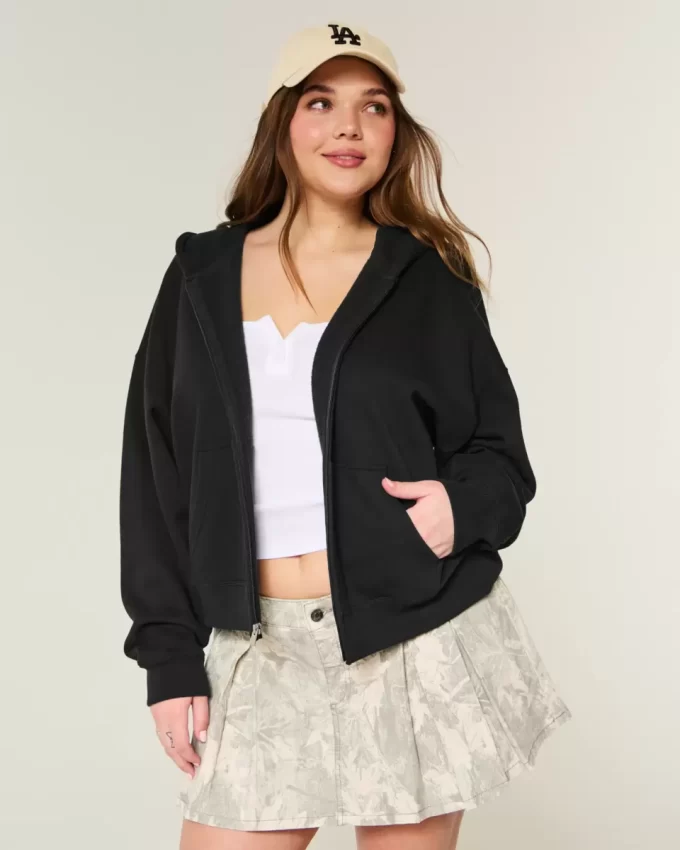 Υπερμεγέθη Zip-Up Hoodie Υπερμεγέθη Zip-Up Hoodie