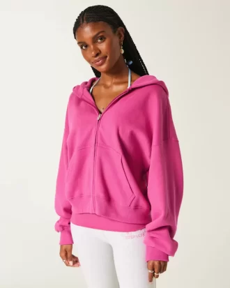 Υπερμεγέθη Zip-Up Hoodie