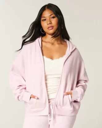 Υπερμεγέθη Zip-Up Hoodie