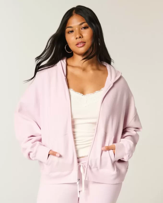 Υπερμεγέθη Zip-Up Hoodie Υπερμεγέθη Zip-Up Hoodie