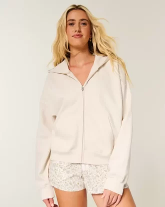 Υπερμεγέθη Zip-Up Hoodie