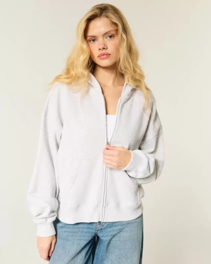 Υπερμεγέθη Zip-Up Hoodie Υπερμεγέθη Zip-Up Hoodie